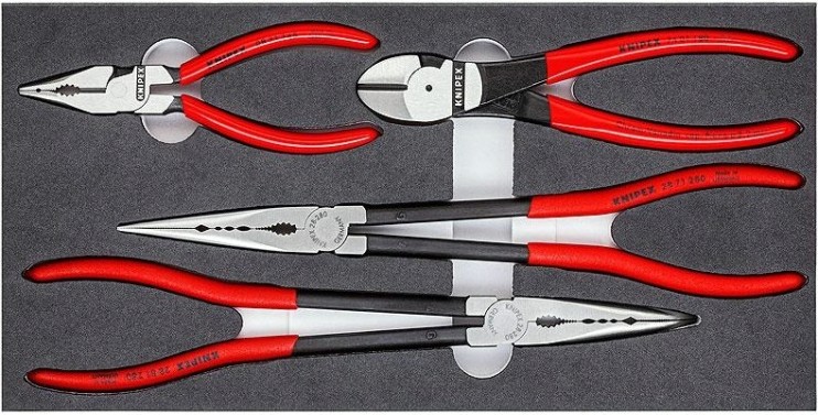 Набор инструментов в лотке KNIPEX 002001V16 4 предмета [KN-002001V16]