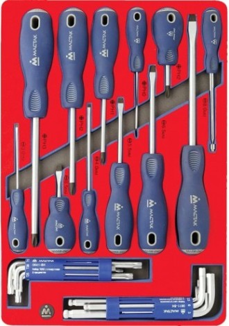 Набор инструментов в лотке МАСТАК 5-40627 27 предметов