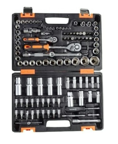 Набор инструментов ВИХРЬ 1/2", 1/4", crv, в кейсе 108 предм [73/6/7/8]