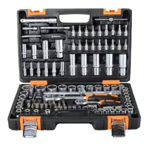 Набор инструментов ВИХРЬ 1/2", 1/4", crv, в кейсе 108 предм [73/6/7/8]