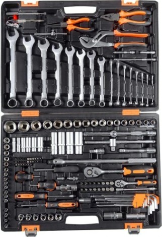 Набор инструментов ВИХРЬ 1/2", 1/4", crv, в кейсе 151 предм [73/6/7/9]