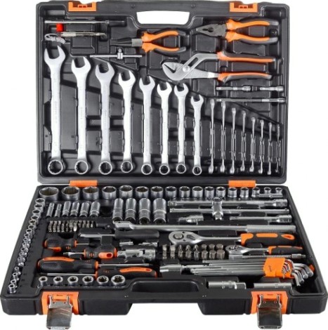 Набор инструментов ВИХРЬ 1/2", 1/4", crv, в кейсе 151 предм [73/6/7/9]