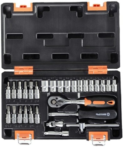 Набор инструментов ВИХРЬ 1/4", CrV, 29 пластиковый кейс 29 предм [73/6/7/1]