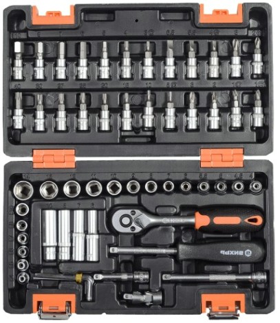 Набор инструментов ВИХРЬ 1/4", CrV, 57 пластиковый кейс 57 предм [73/6/7/2]