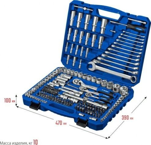 Набор инструментов ЗУБР А-216 предметов, универсальный [27674-H216]