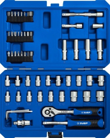 Набор инструментов ЗУБР А-57 предметов, универсальный [27671-H57]