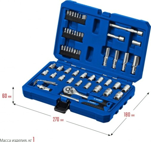 Набор инструментов ЗУБР А-57 предметов, универсальный [27671-H57]