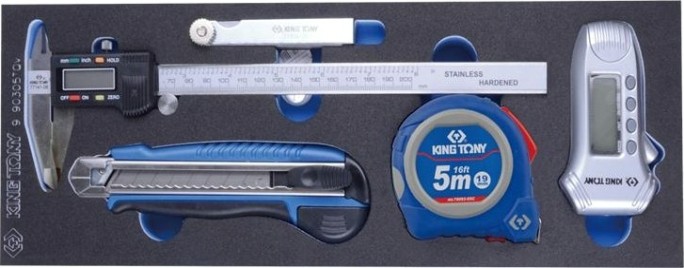 Набор измерительных инструментов KING TONY 5 предметов ложемент 9-90305TQV [9-90305TQV]