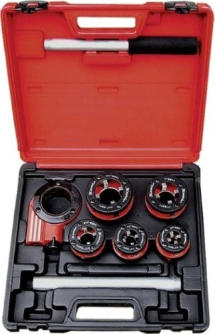 Набор клуппов MATRIX 1/4"-1/2"-3/4"-1"-1,25" плашкодержатель [77332]