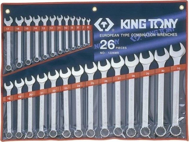 Набор ключей комбинированных KING TONY 1226MR 26 предметов