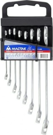 Набор ключей комбинированных МАСТАК 0211-08H 8 предметов