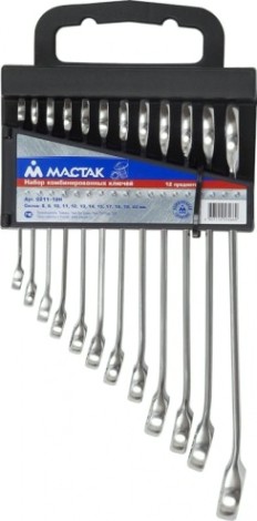 Набор ключей комбинированных МАСТАК 0211-12H 12 предметов