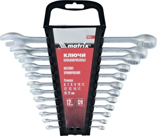 Набор ключей комбинированных MATRIX 15412 12 предметов