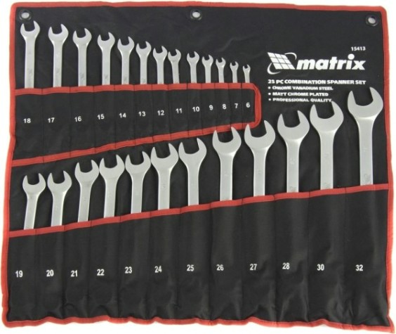 Набор ключей комбинированных MATRIX 15413 25 предметов