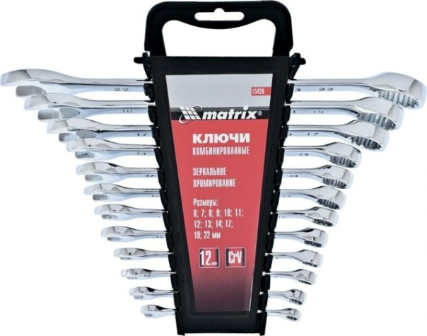 Набор ключей комбинированных MATRIX 15426 12 предметов