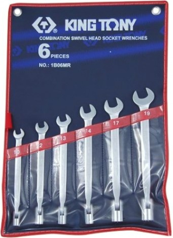 Набор ключей комбинированных с шарниром KING TONY 1B06MR 6 предметов