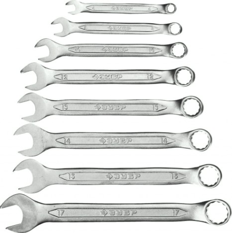 Набор ключей комбинированных ЗУБР 27087-H8_z01 МАСТЕР 6-17 мм, 8 предметов [27087-H8_z01]