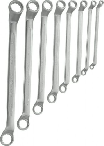 Набор ключей накидных изогнутых 75° в сумке JONNESWAY W23108S 6-22 мм, 8 предметов [047319]