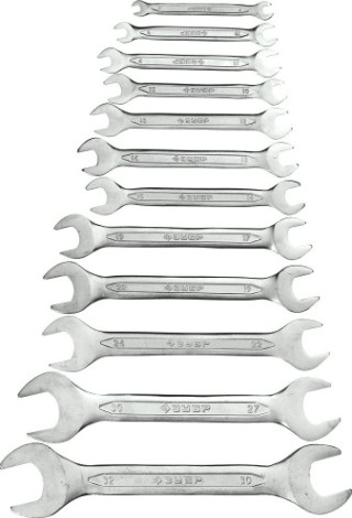 Набор ключей рожковых гаечных ЗУБР МАСТЕР 12 шт, 6-32 мм
