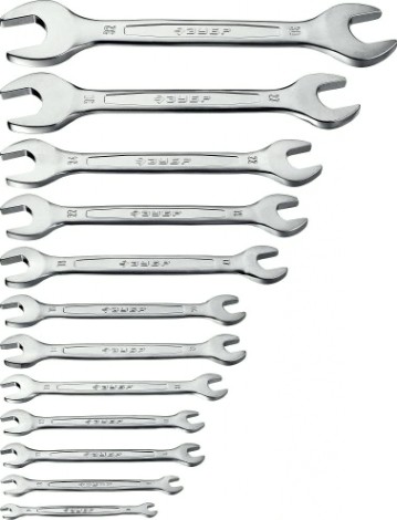 Набор ключей рожковых гаечных ЗУБР МАСТЕР 12 шт, 6-32 мм [27011-H12_z01]