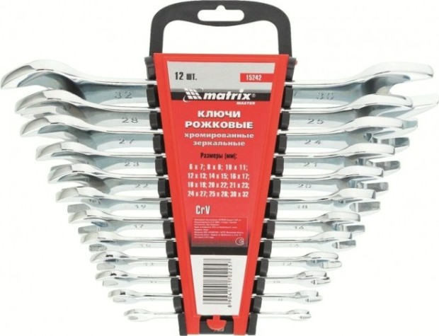 Набор ключей рожковых MATRIX 15242 12 предметов