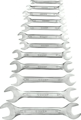 Набор ключей рожковых ЗУБР 27010-H12 12 предметов [27010-H12_z01]