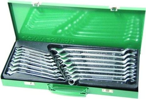 Набор ключей с накидным изогнутым профилем 75° JONNESWAY W69116S 16 предметов [049178]