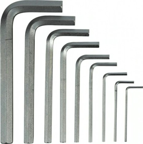 Набор ключей шестигранных Denzel HEX 1,5-10 мм, crv, 9 шт. [12366]