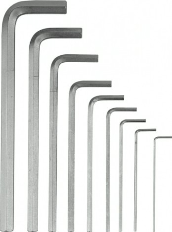 Набор ключей шестигранных Denzel HEX 1,5-10 мм, crv, 9 шт., удлиненные [12368]