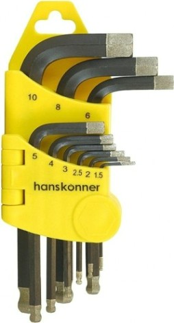 Набор ключей шестигранных HANSKONNER HK1045-04-9-S коротк s2 шар наконеч, алмаз 9 шт (1.5-10мм) Набор ключей шестигранных HANSKONNER HK1045-04-9-S коротк s2 шар наконеч, алмаз 9 шт (1.5-10мм)