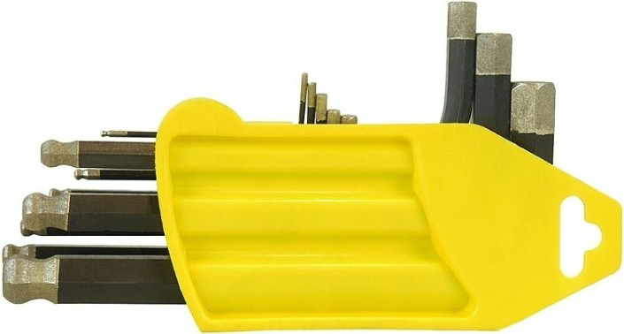 Набор ключей шестигранных HANSKONNER HK1045-04-9-S коротк s2 шар наконеч, алмаз 9 шт (1.5-10мм)