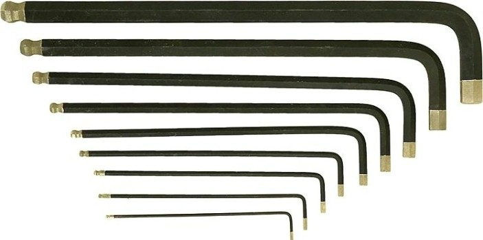 Набор ключей шестигранных HANSKONNER HK1045-04-9-XL супер-длин s2 шар након, алмаз 9 шт (1.5-10мм)