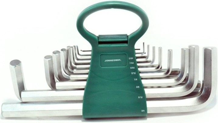 Набор ключей шестигранных JONNESWAY H02MH217S удлиненных дюймовых, 17 предметов [049116]