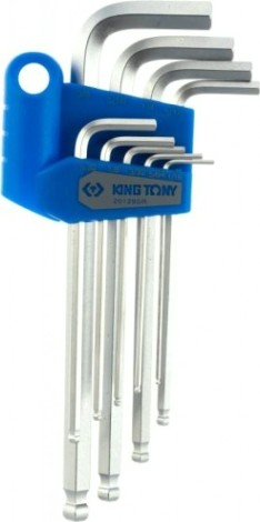 Набор ключей шестигранных KING TONY 20129SR 1/16"-3/8", дюймовые, длинные, с шаровым окончание