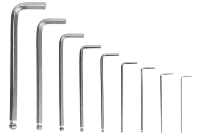 Набор ключей шестигранных Kranz KR-12-5211 HEX 1,5-10 мм, CrV, 9 шт., удлиненные, с шаром