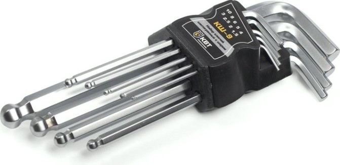 Набор ключей шестигранных КВТ КШ-9 с шаром [78368]