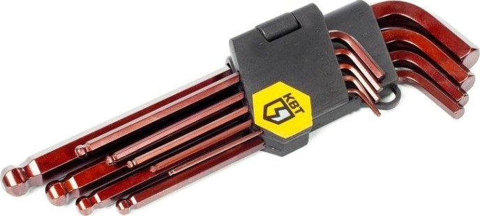 Набор ключей шестигранных КВТ КШ-9-S2 с шаром [82177]