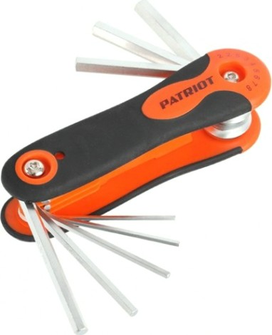Набор ключей шестигранных PATRIOT SKH-8F складные 2-2.5-3-4-5-6-7-8мм, CRV, 8-в-1 [350002010]