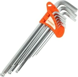 Набор ключей шестигранных PATRIOT SKH-9EL с шаром экстра длинные 1,5-10мм, CRV, 9 шт [350002006]