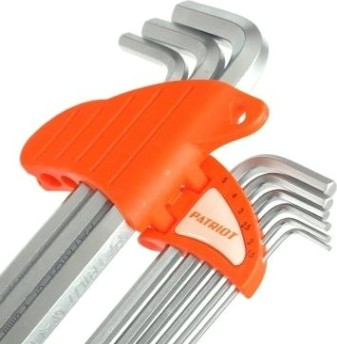 Набор ключей шестигранных PATRIOT SKH-9EL с шаром экстра длинные 1,5-10мм, CRV, 9 шт [350002006]