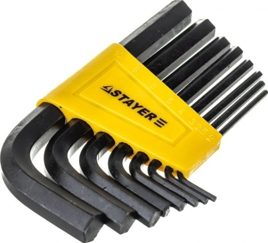 Набор ключей шестигранных STAYER STANDARD 2-10мм, 8 шт. [27405-H8]