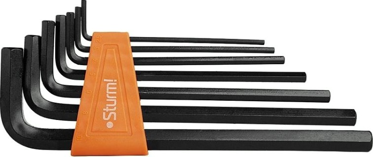 Набор ключей шестигранных Sturm 1045-04-07x10 cr-v, 7шт.