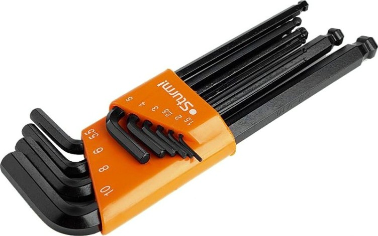 Набор ключей шестигранных Sturm 1045-04-10Bx10 шаровидным наконечником, 10шт. Набор ключей шестигранных Sturm 1045-04-10Bx10 шаровидным наконечником, 10шт.