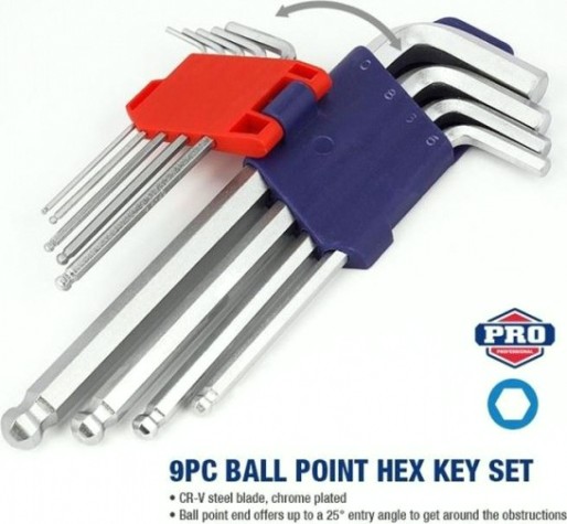 Набор ключей шестигранных WORKPRO WP222006 с шаром 9шт. в держателе Набор ключей шестигранных WORKPRO WP222006 с шаром 9шт. в держателе