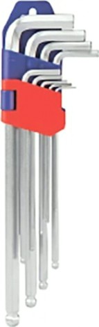 Набор ключей шестигранных WORKPRO WP222007 длинные с шаром 9шт. в держателе Набор ключей шестигранных WORKPRO WP222007 длинные с шаром 9шт. в держателе