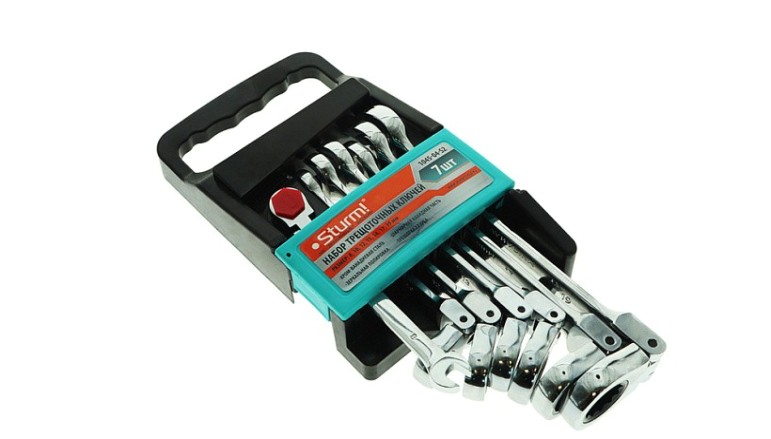 Набор ключей Sturm 1045-04-S2 трещеточный механизм, 7 предметов