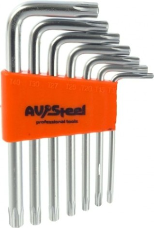Набор ключей TORX AV Steel AV-367307 с отверстием th10-th40 7 предм.