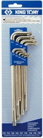 Набор ключей TORX KING TONY 20419PR Набор ключей TORX KING TONY 20419PR