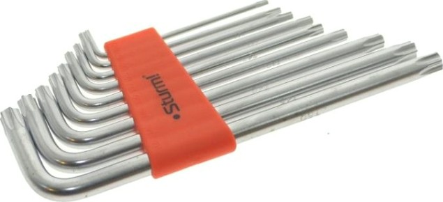 Набор ключей TORX Sturm 1045-04-9x9-TL имбусовые cr-v, t9-t50, длинные, 9шт.