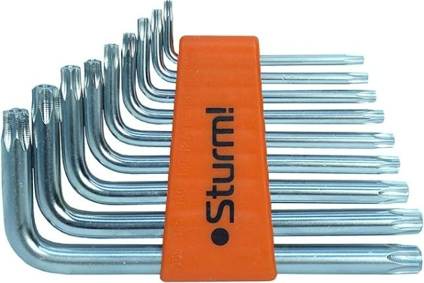 Набор ключей TORX Sturm 1045-04-9x9-TS имбусовые cr-v, t10-t50, короткие, 9шт.